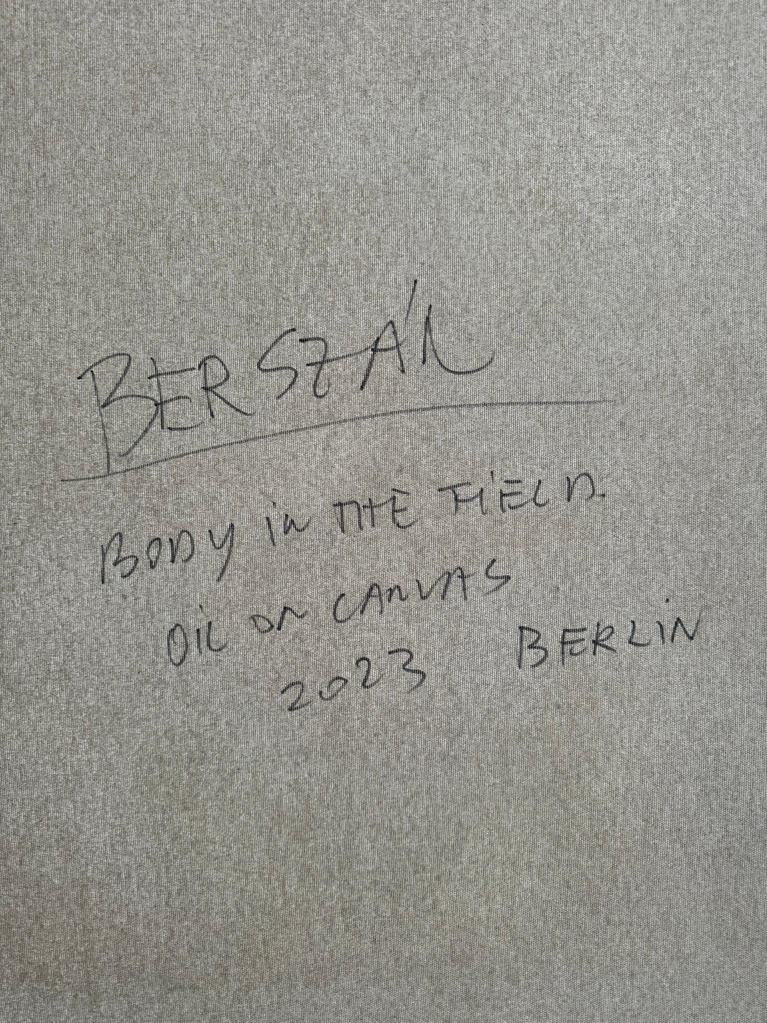 Body in the Field #5 - Zeitgenössische Kunst, abstrakte Malerei, Landschaft, gelb im Angebot 1