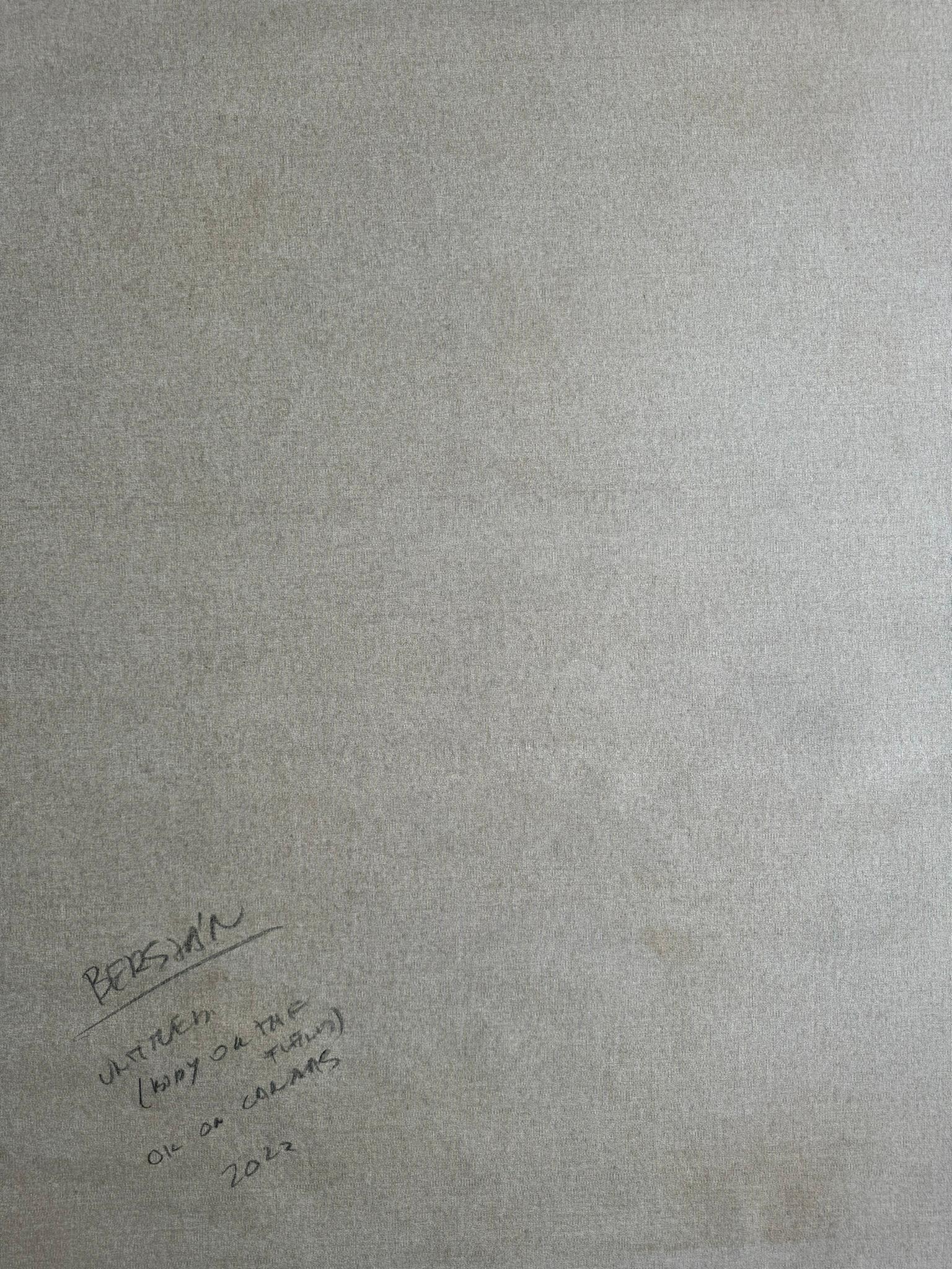 Corpo in campo 8, 2022
olio su tela
57 3/32 H. x 41 11/32 L. in.
145 H. x 105 W. cm

Zsolt Berszán incarna nelle sue opere la dissoluzione del corpo umano attraverso il prisma del frammento, del corpo a pezzi e della carcassa scheletrica. È l'osso
