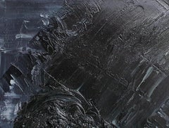 Untitled 01 - 21st Century, Abstract Painting, Black, Monochrome, Organic