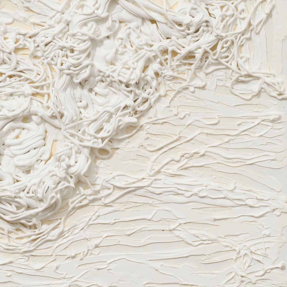 Ohne Titel 01 - Weiß, Minimalistisches, Monochromes, Abstraktes Gemälde, Zeitgenössisch (Grau), Abstract Painting, von Zsolt Berszán
