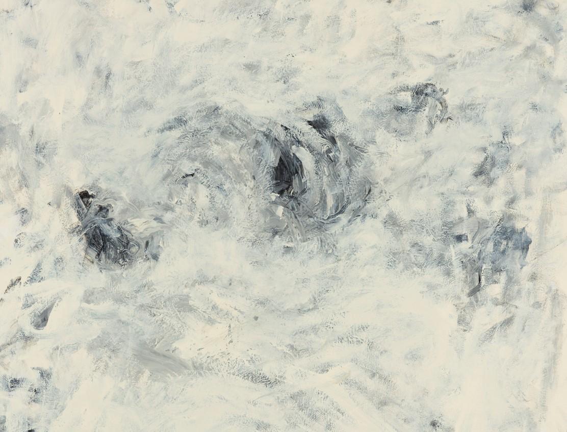 Untitled 013 [Remains of the Remains 013] - Contemporary, Grey, Abstract - Painting by Zsolt Berszán