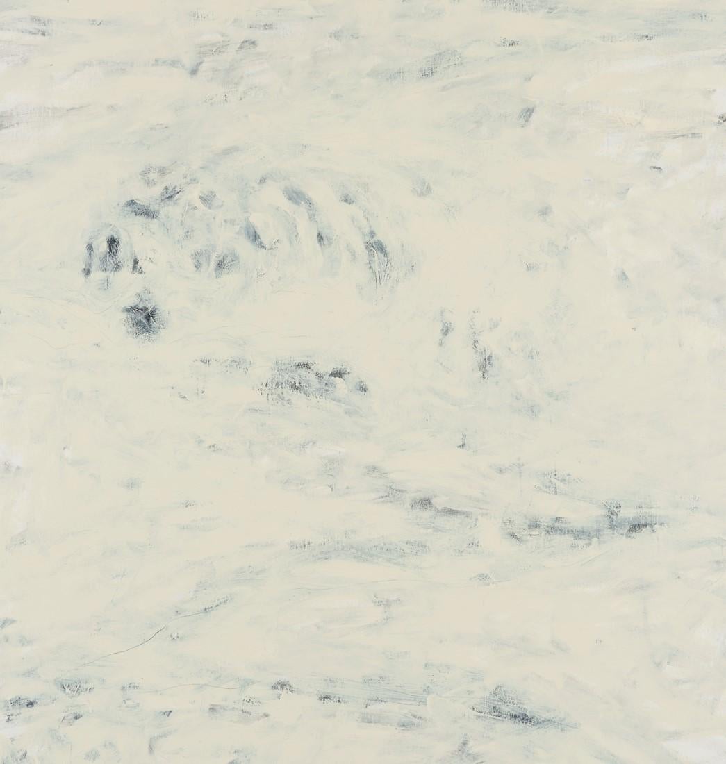 Senza Titolo 014 [Resti dei Resti 014] - Contemporaneo, Grigio, Minimalista - Painting di Zsolt Berszán