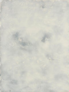 Untitled 015 [Remains of the Remains 015] - White, Abstract Painting, Blue