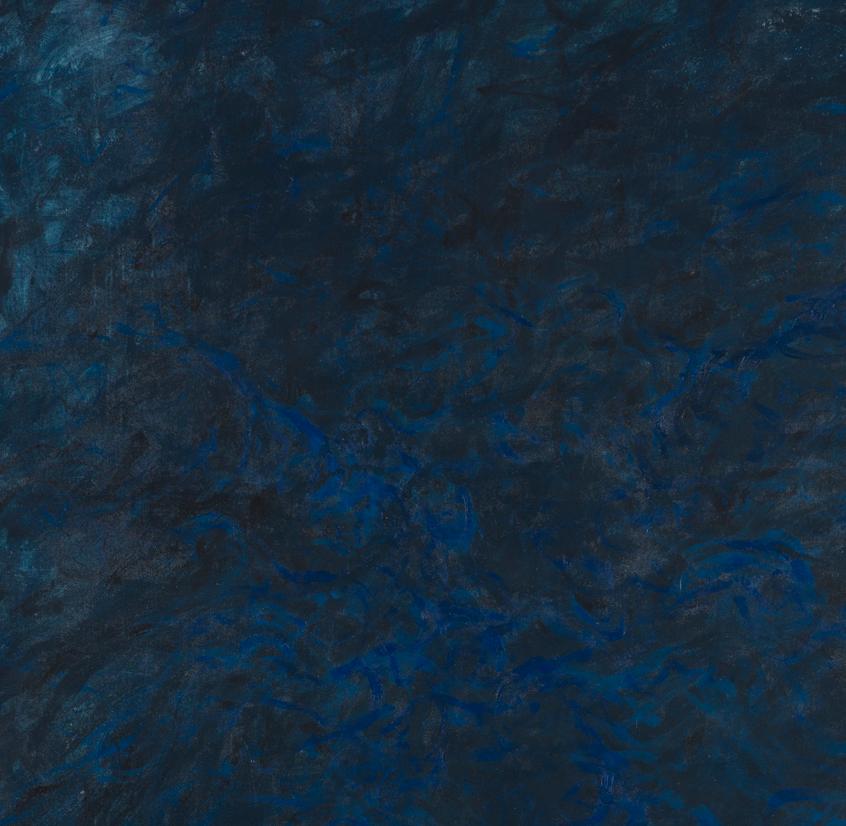 Sans titre 020 - 21e siècle, peinture abstraite, bleu, minimaliste, monochrome - Painting de Zsolt Berszán