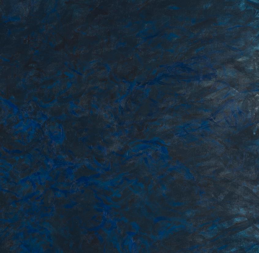 Sans titre 020 - 21e siècle, peinture abstraite, bleu, minimaliste, monochrome - Abstrait Painting par Zsolt Berszán