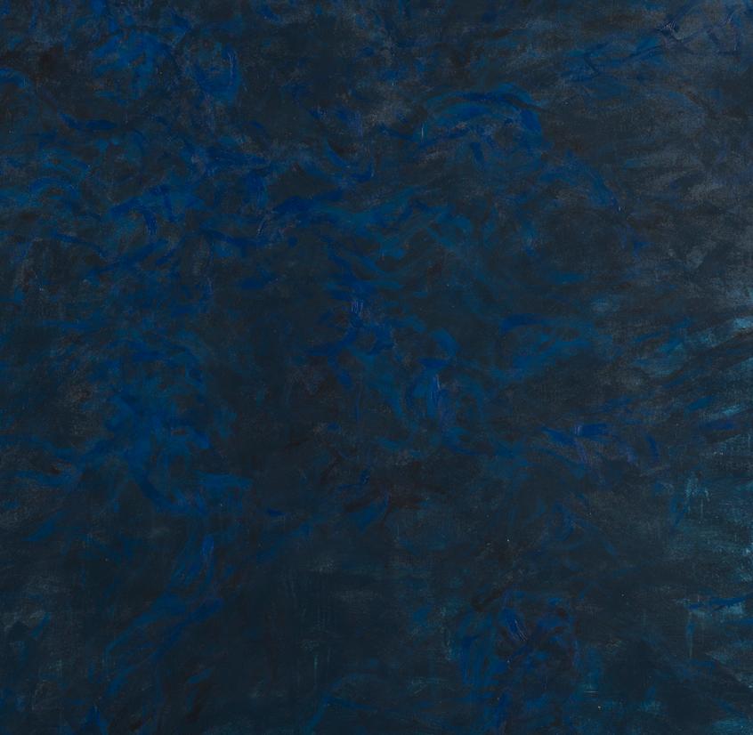 Ohne Titel 020 - 21. Jahrhundert, Abstraktes Gemälde, Blau, Minimalistisch, Monochrom im Angebot 1