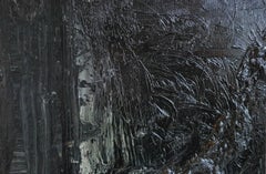 Untitled 03 - Contemporary, Abstract Painting, Black, Monochrome, Organic