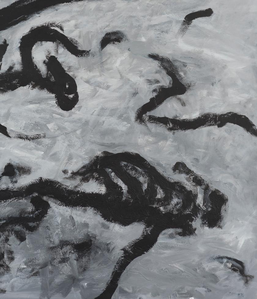 Sin título 04 - Siglo XXI, Arte Abstracto, Negro, Gris, Pintura Contemporánea en venta 1