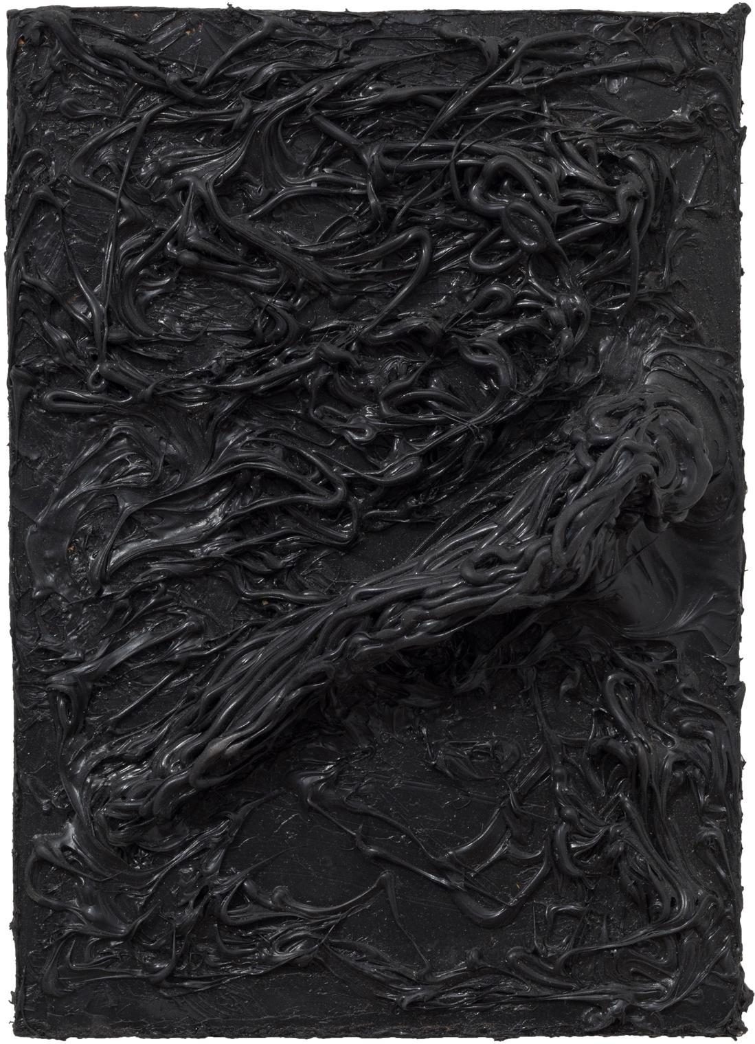 Untitled 04 - Contemporary, Black, Organic, Abstract, Monochrome, 21st Century - Mixed Media Art by Zsolt Berszán