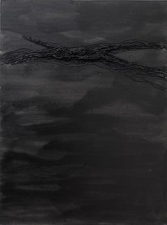 Untitled 04 - Contemporary, Black, Monochrome, Minimalist, Organic, Abstract Art