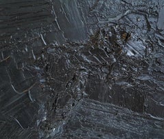 Untitled 05 - 21st Century, Abstract Painting, Black, Monochrome, Organic