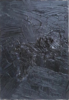 Sin título 05 - Siglo XXI, Pintura Abstracta, Negro, Monocromo, Orgánico