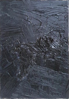 Untitled 05 - 21st Century, Abstract Painting, Black, Monochrome, Organic