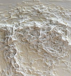 Untitled 05 - Abstract Painting, Monochrome, White, Organic, Minimalist