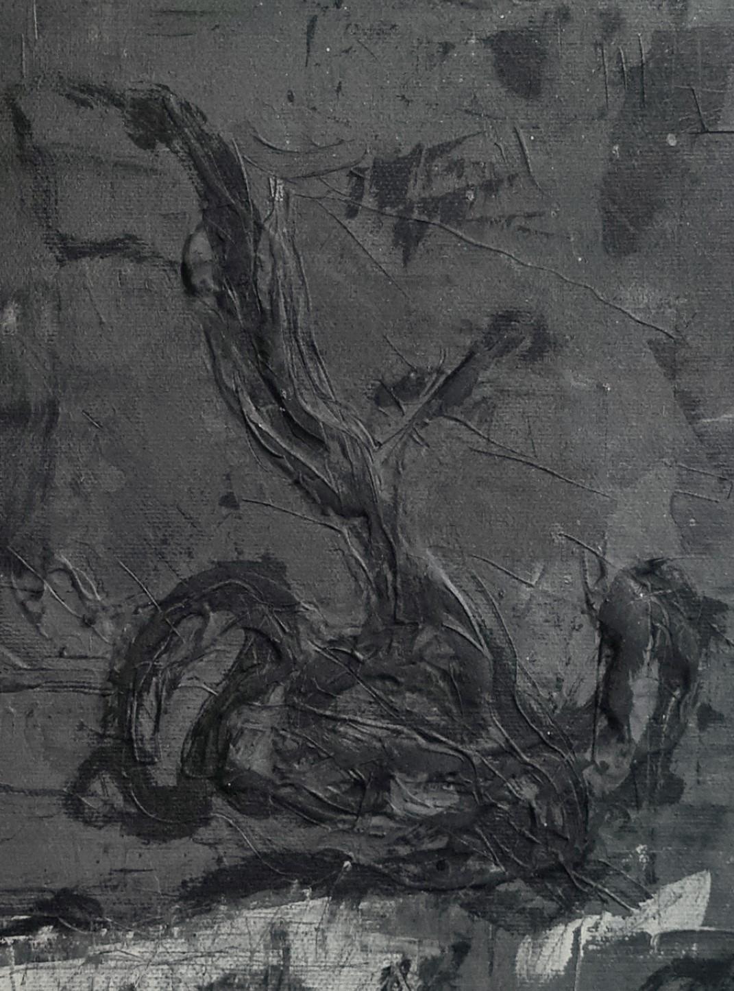 Untitled 05 [Remains of the Remains 05] - Contemporary, Abstract, Black, Gray For Sale 1