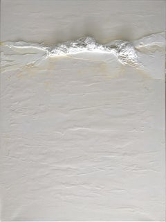 Untitled 06 - Abstract Painting, Monochrome, White, Minimalist, Organic