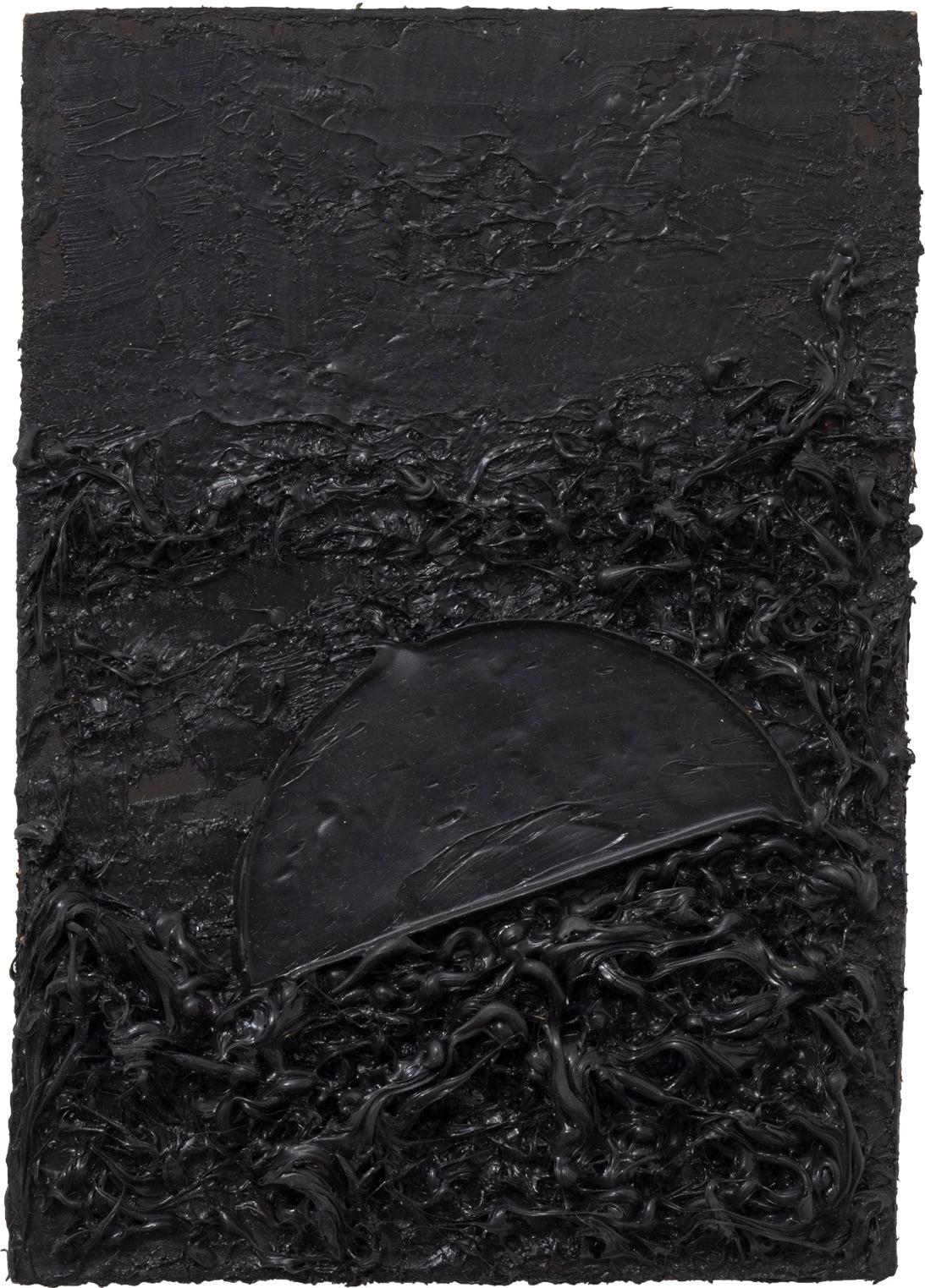 Untitled 06 - Contemporary, Abstract, Black, Organic, Monochrome - Mixed Media Art by Zsolt Berszán