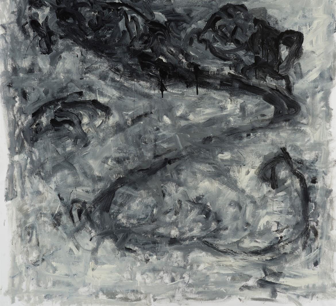 Senza titolo 06 [Resti dei resti 06], 2018
olio su tela
78 47/64 H. x 57 3/32 W. in
200 H. x 145 L. cm

I dipinti di grandi dimensioni, firmati da Zsolt Berszán, affrontano il tema della morte in termini di resti di corpi in decomposizione. La