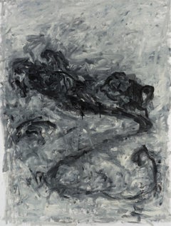 Sin título 06 [Restos de los Restos 06] - Contemporáneo, Abstracto, Gris, Negro