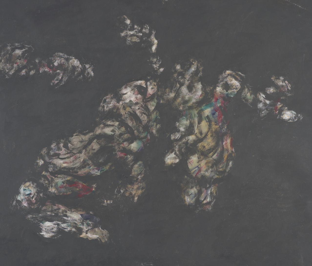 Senza titolo 07 - 21° secolo, Nero, Minimalista, Rosso, Giallo, Arte contemporanea - Painting di Zsolt Berszán