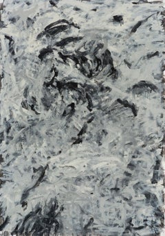 Untitled 08 [Remains of the Remains 08] - Peinture abstraite, noir, blanc