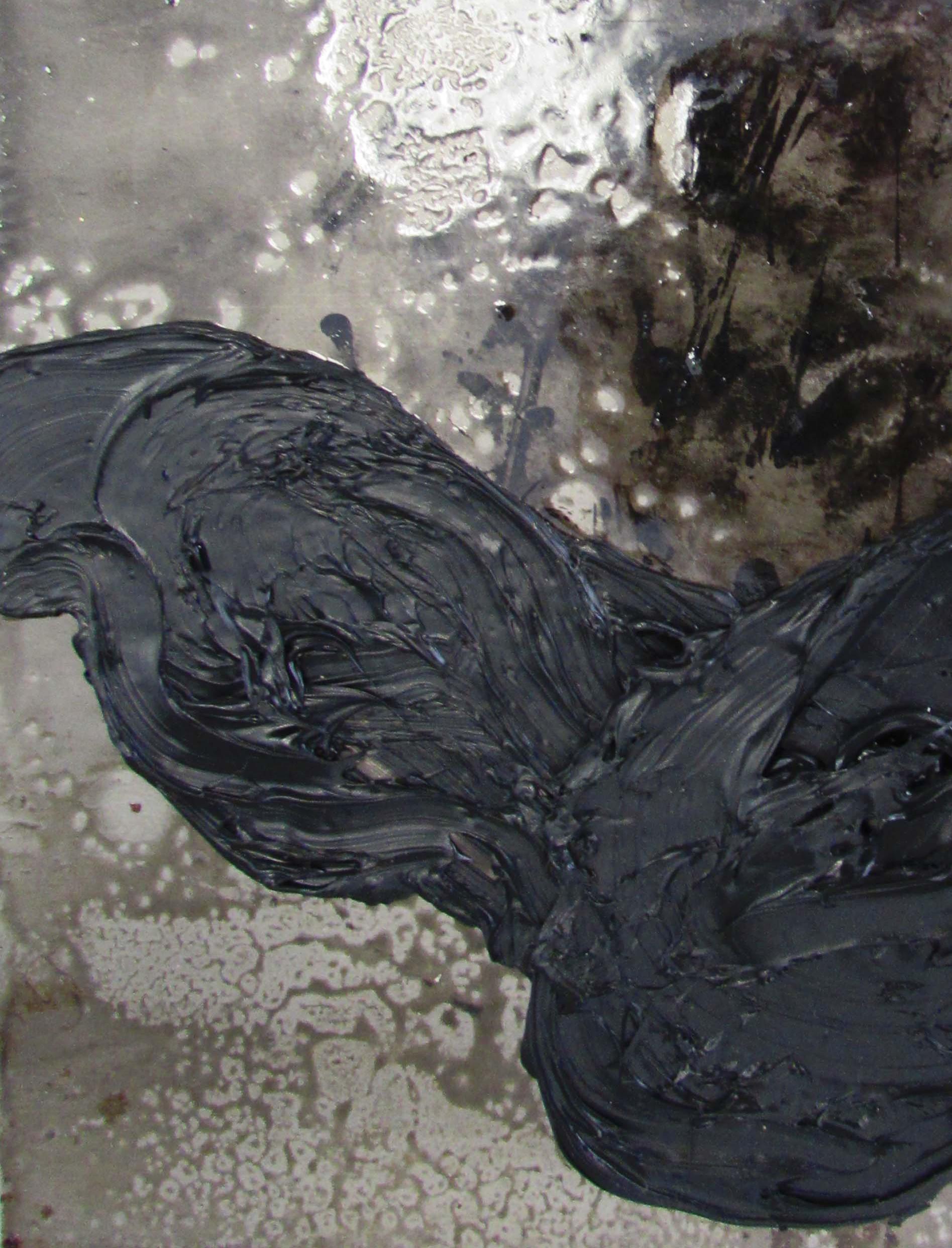 Ohne Titel 10 [Dissecting the Unknown 10], 2015 - 2016
Mischtechnik: Ölfarbe, Klebstoff, Silikon auf Metallblech
(Unterschrift auf der Rückseite)
9 27/32 H x 7 7/8 W in
25 H x 20 B cm

Zsolt Berszáns Werk spricht von Abstoßung und Faszination und