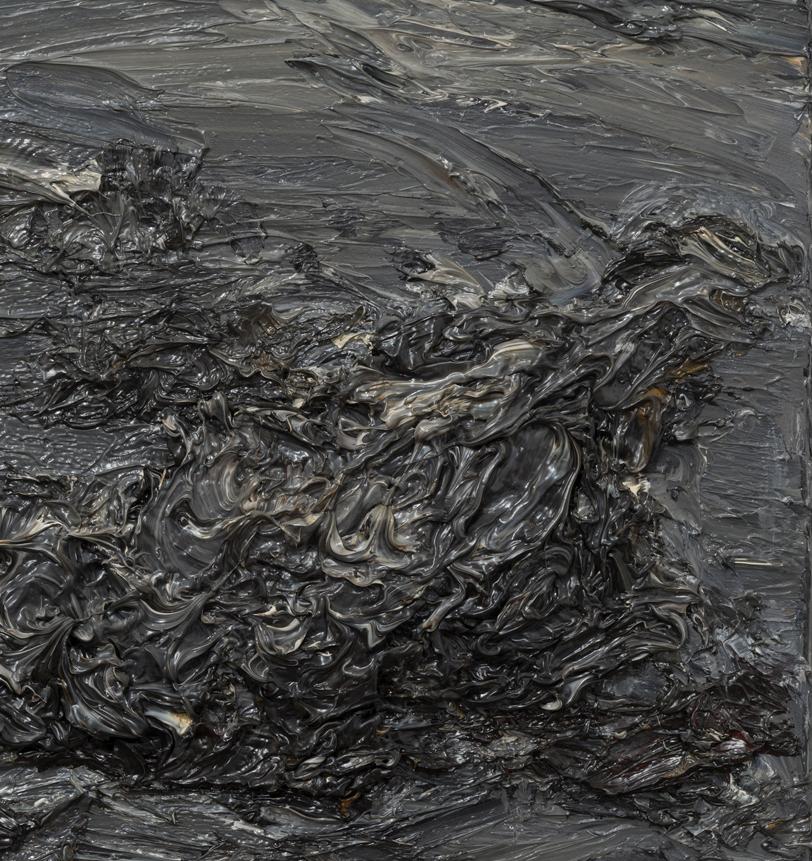 Untitled (Decomposition) - 21st Century, Abstract, Dark Gray, Organic, Black For Sale 1