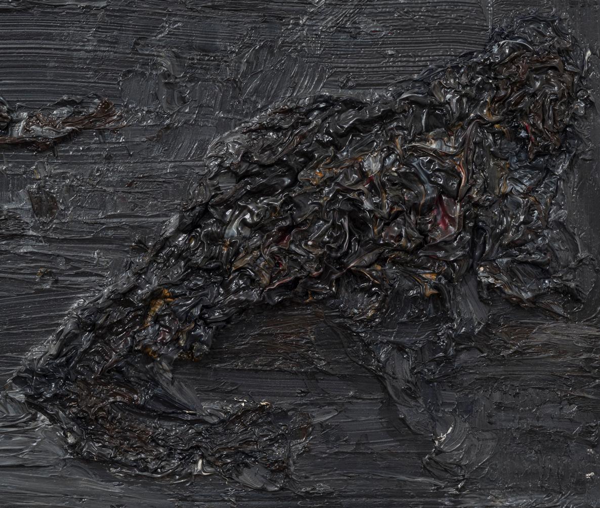 Untitled (Decomposition) - Contemporary, Abstract, Black, Dark Gray, Organic For Sale 2