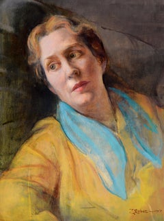 Portrait of a Lady - Mid 20th Century Hungarian Oil on Canvas Painting