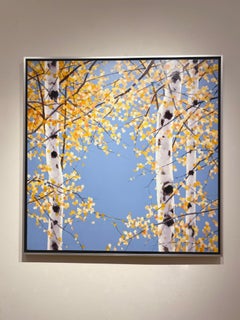 Zu Sheng Yu "Otoño", Pintura al óleo sobre lienzo "Otoño", Abedul blanco otoñal