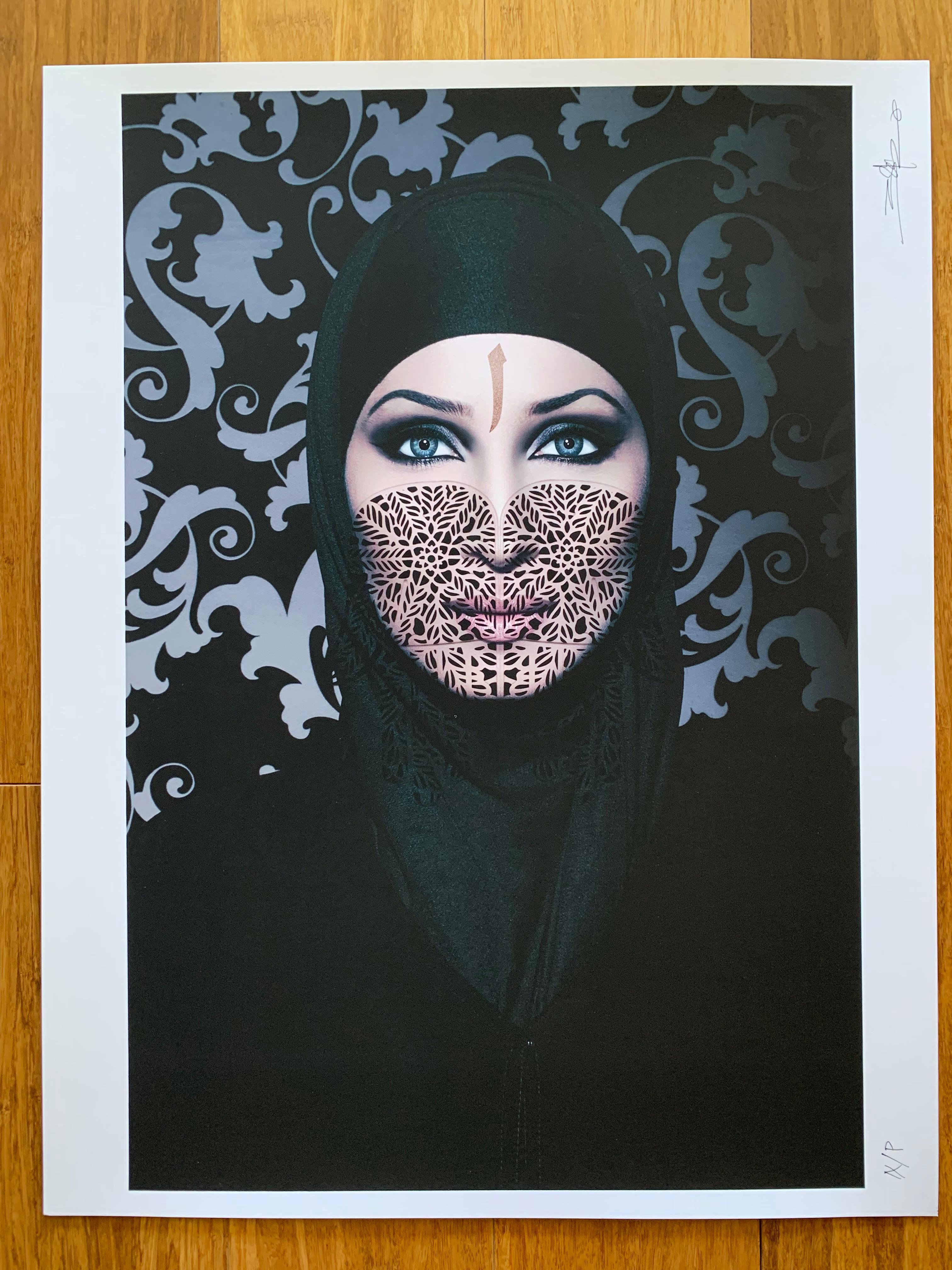Black Aleph Stampa d'arte giclée professionale su carta fine art numerata e firmata - Print di Zubair Ansair aka Zoobs