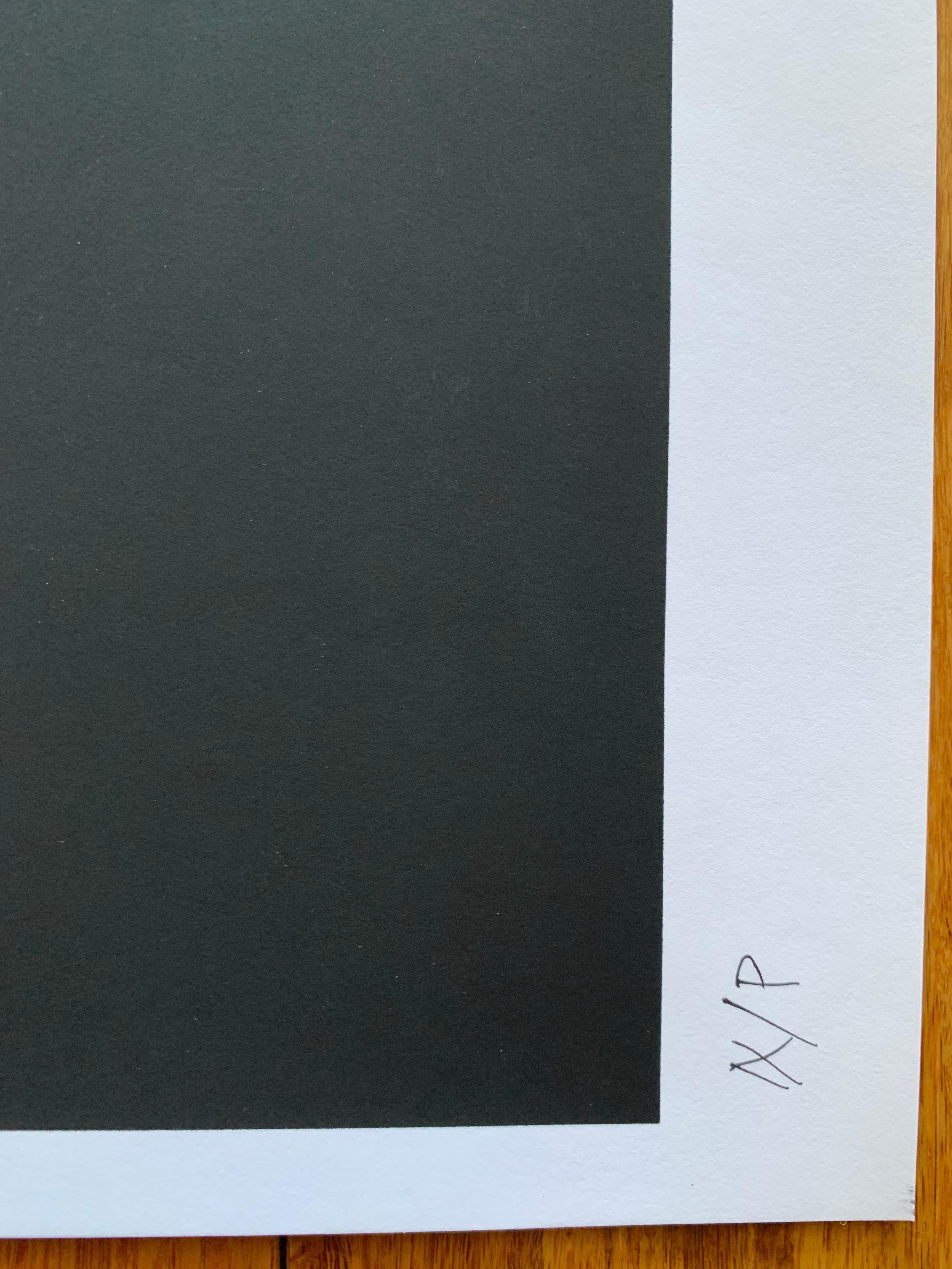 Black Aleph Stampa d'arte giclée professionale su carta fine art numerata e firmata - Portrait Print Nero di Zubair Ansair aka Zoobs
