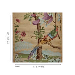 Zuber, 'Decor Chinois' Hand Wood Blocked on Grasscloth Scenic Wall Paper