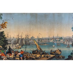 Zuber et Cie, "Boston Harbor" from "Vues d'Amérique du Nord", France Mid-20th c.