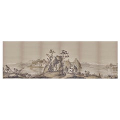 Vintage Zuber, 'Les Cotes de VilleFranche' Hand Wood Blocked Scenic Wall Paper