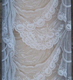 Zuber Tulle I Cantilene Color #12 Hand-print Wallpaper, Trompe L’oeile, France
