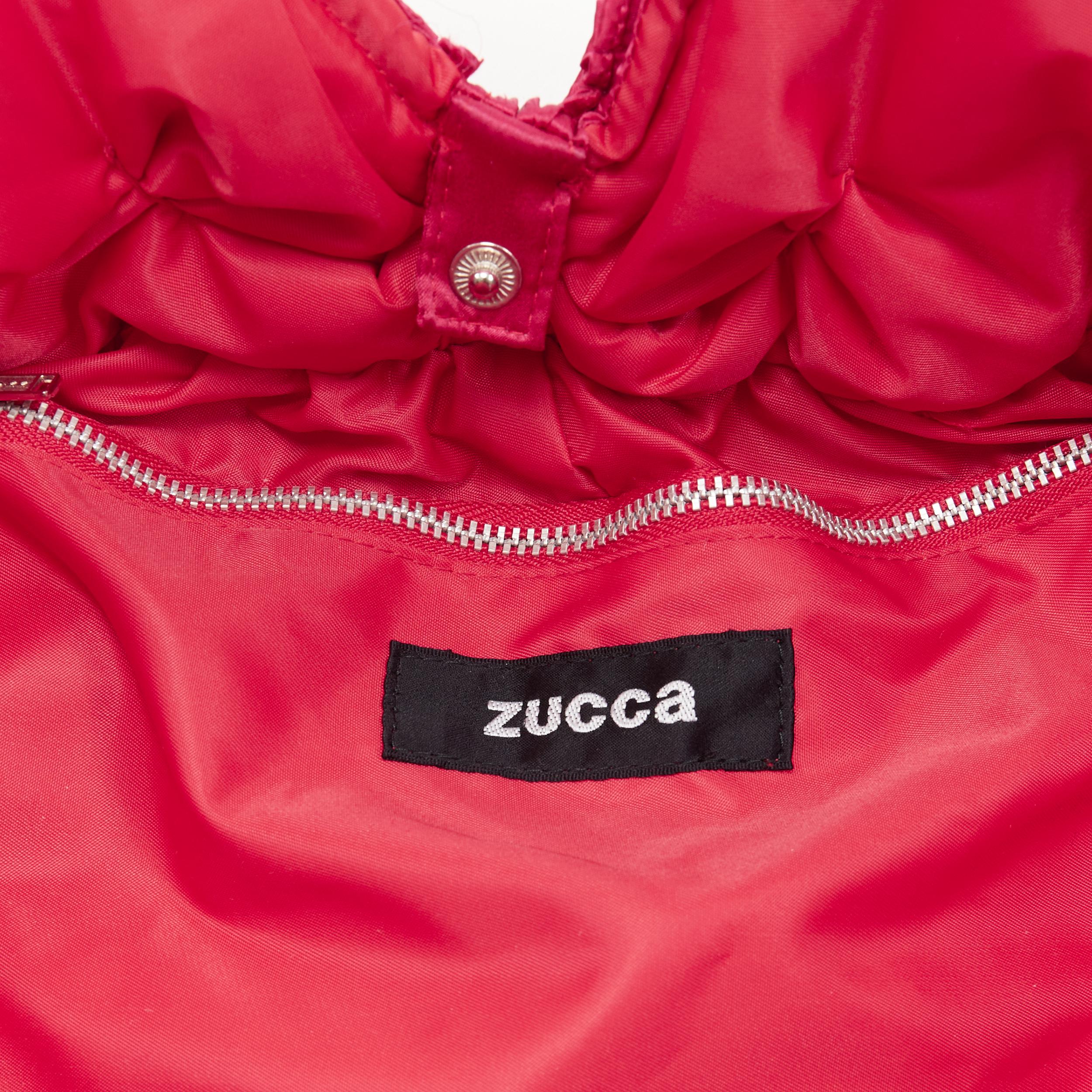 ZUCCA JAPAN pink satin bustier design top handle tote bag 4