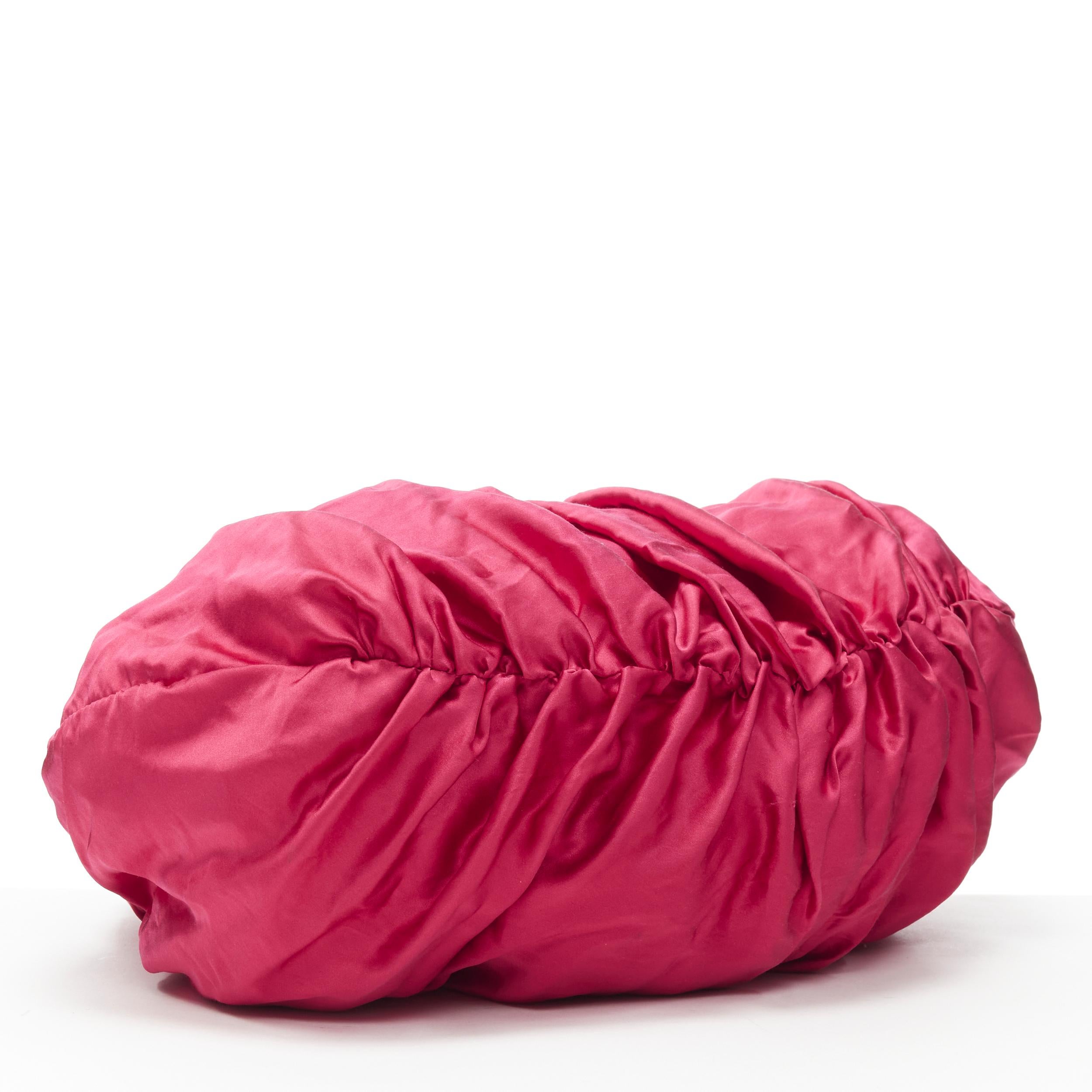 Women's ZUCCA JAPAN pink satin bustier design top handle tote bag