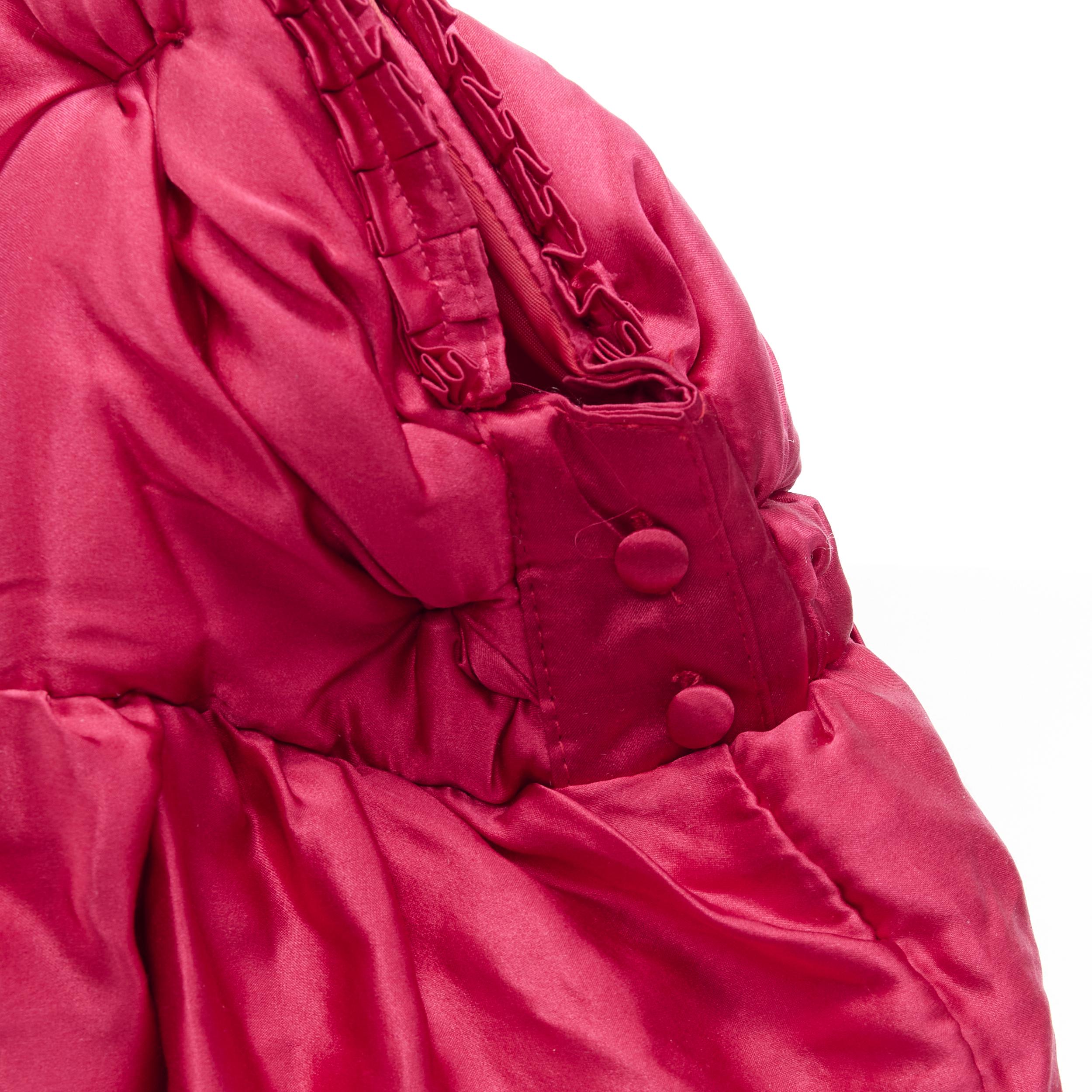 ZUCCA JAPAN pink satin bustier design top handle tote bag 1