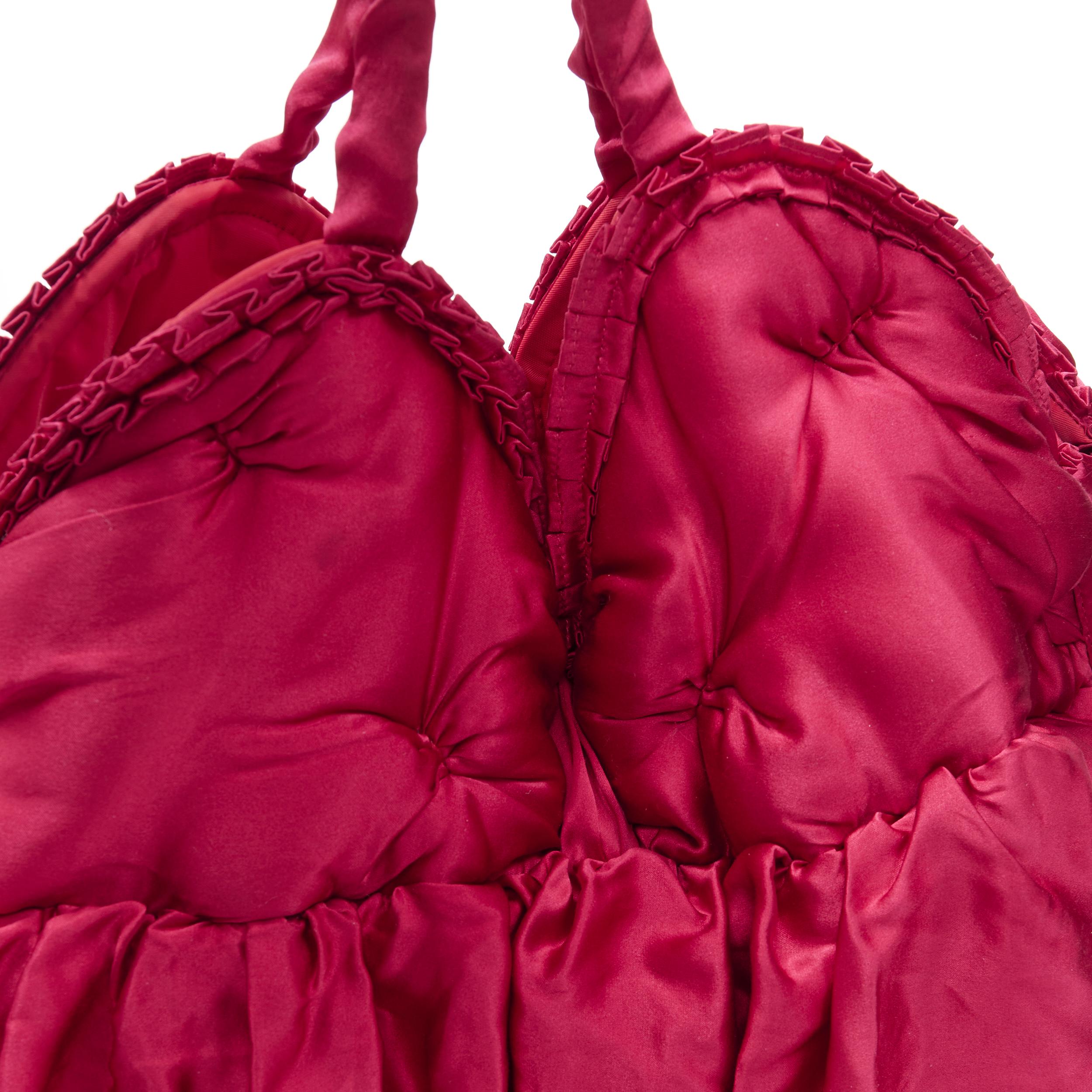 ZUCCA JAPAN pink satin bustier design top handle tote bag 2