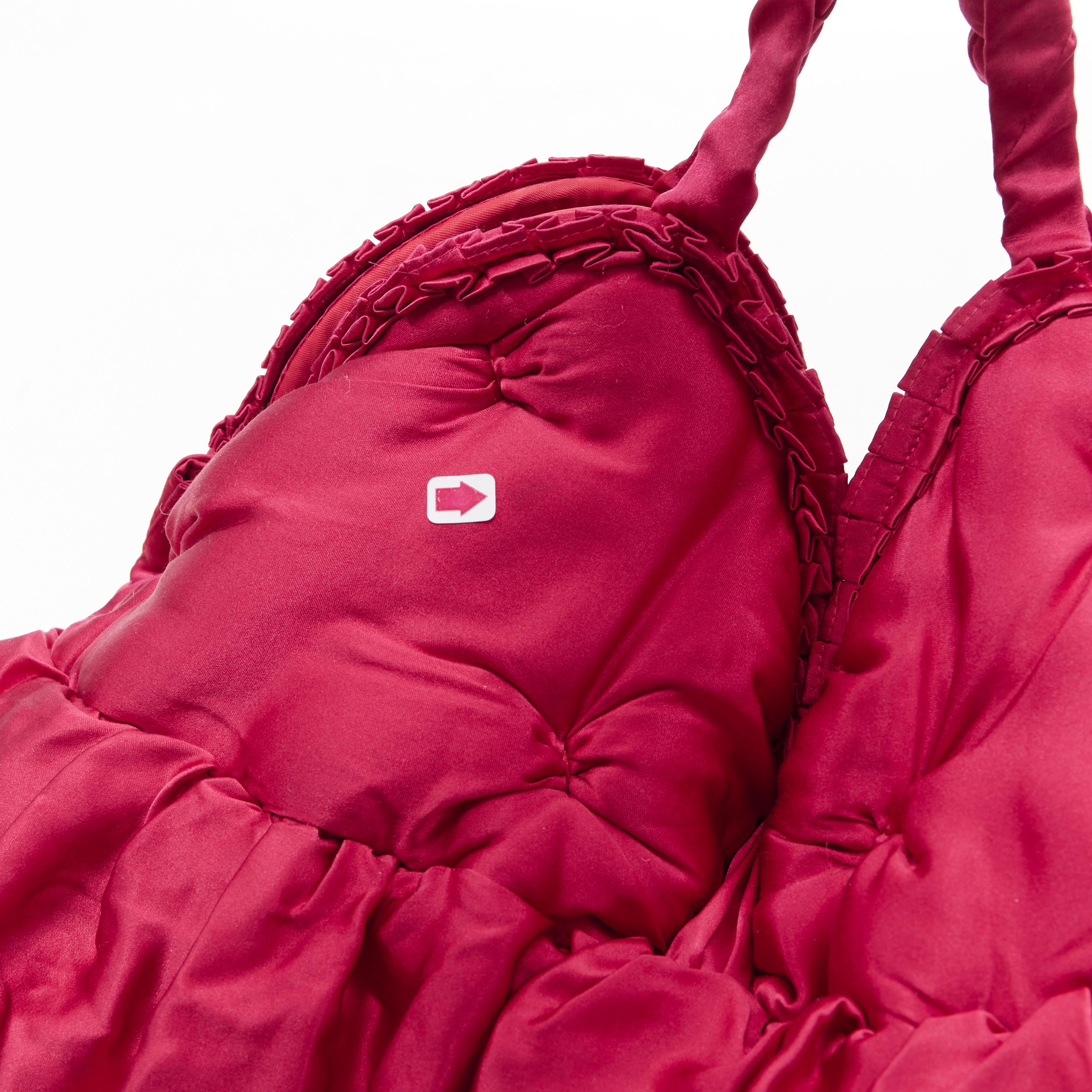 ZUCCA JAPAN pink satin bustier design top handle tote bag 3