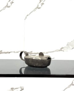 Zuccheriera di Gio Ponti per F.lli Calderoni 1930's Alpacca argentata Art Dèco