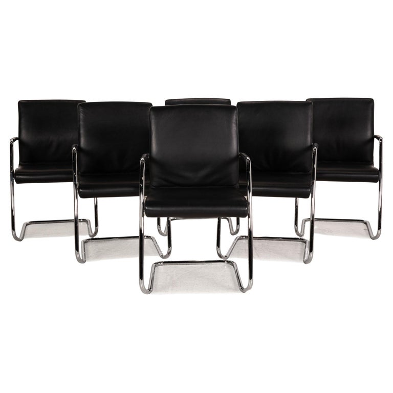 Züco Leather Chair Set Black Armchair For Sale at 1stDibs