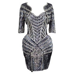 ZUHAIR - Robe noire moulante ornée, taille XS