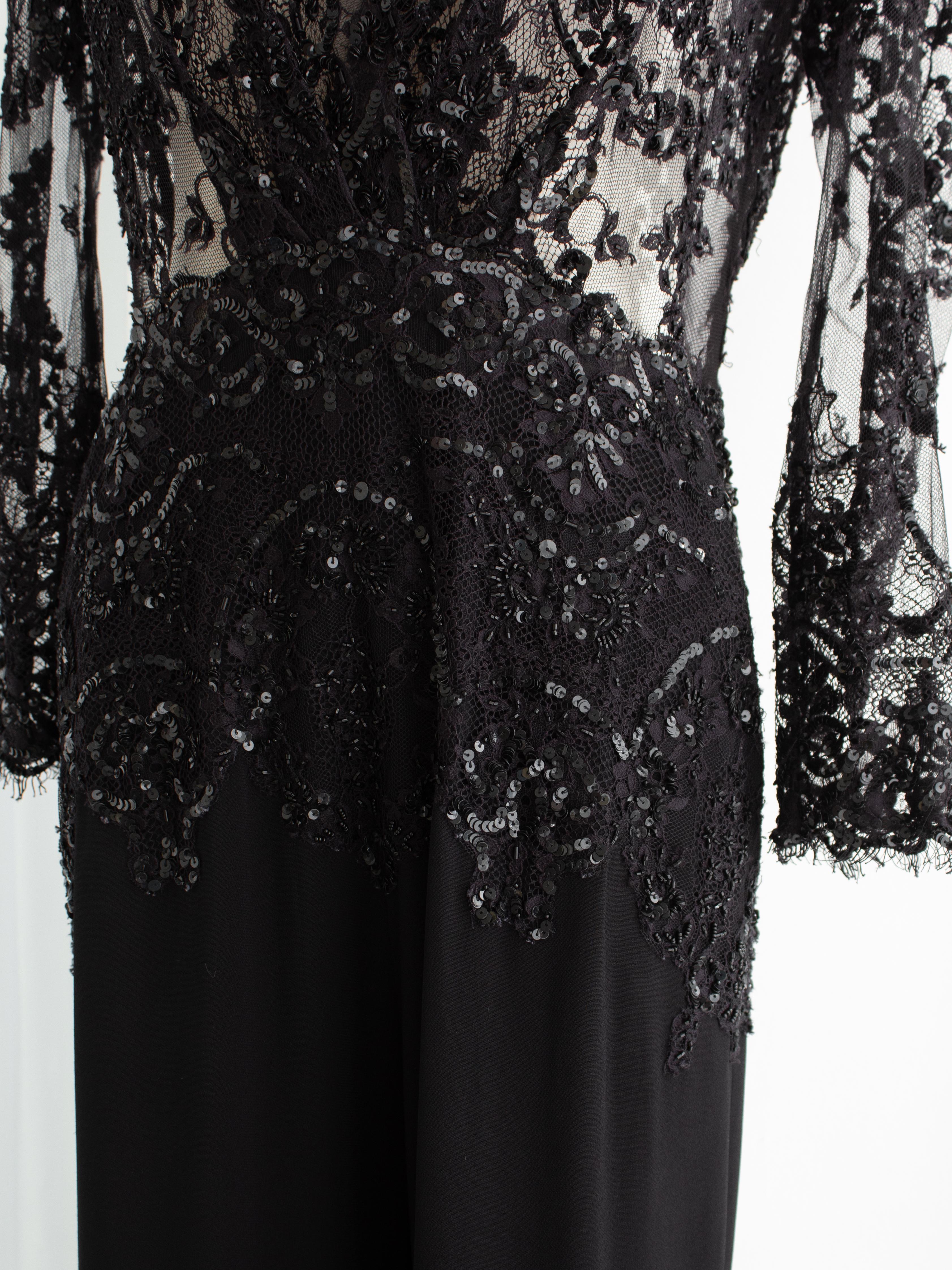 Zuhair Murad - Combinaison noire ornée de dentelle 5