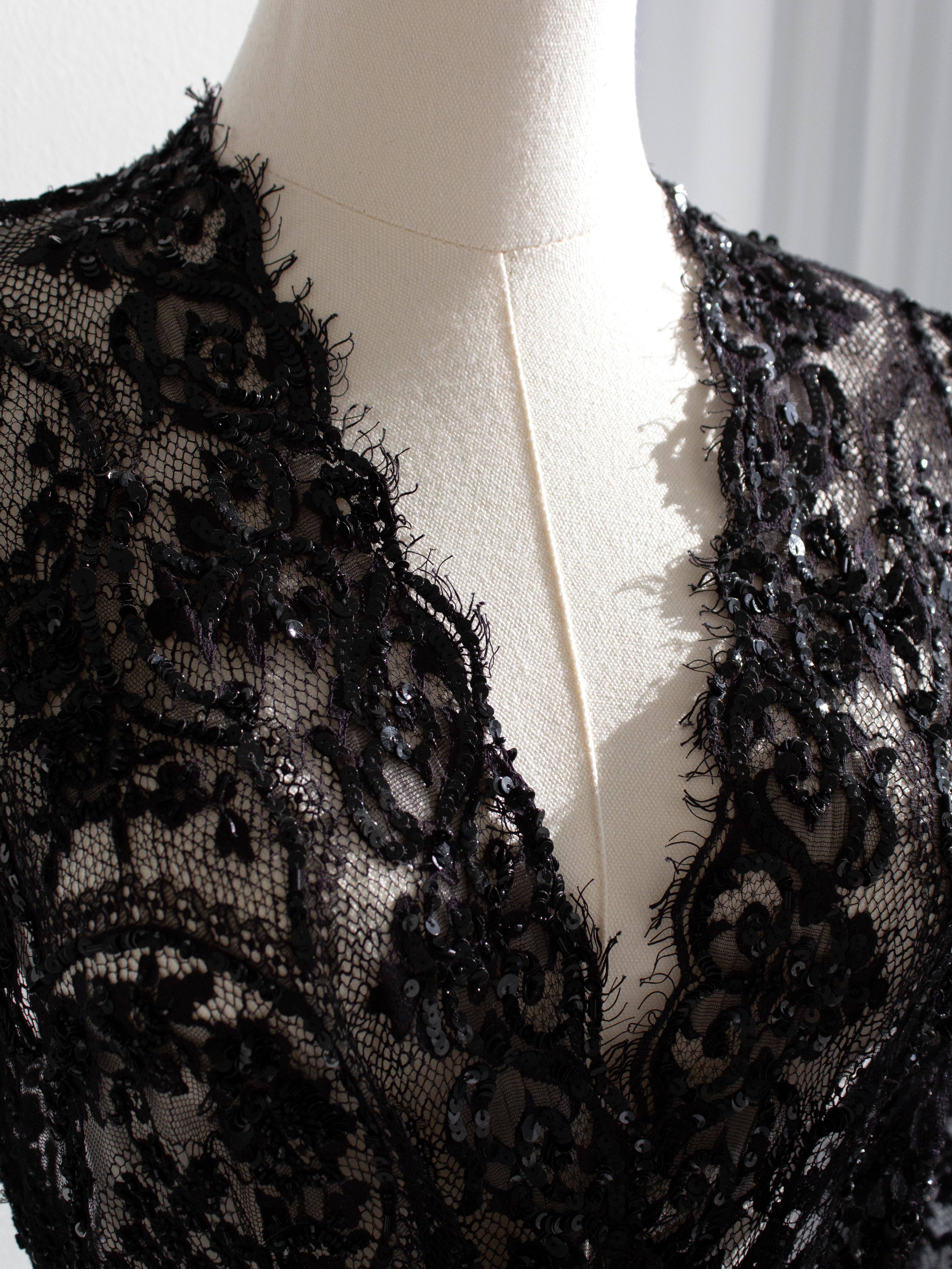 Zuhair Murad - Combinaison noire ornée de dentelle 9