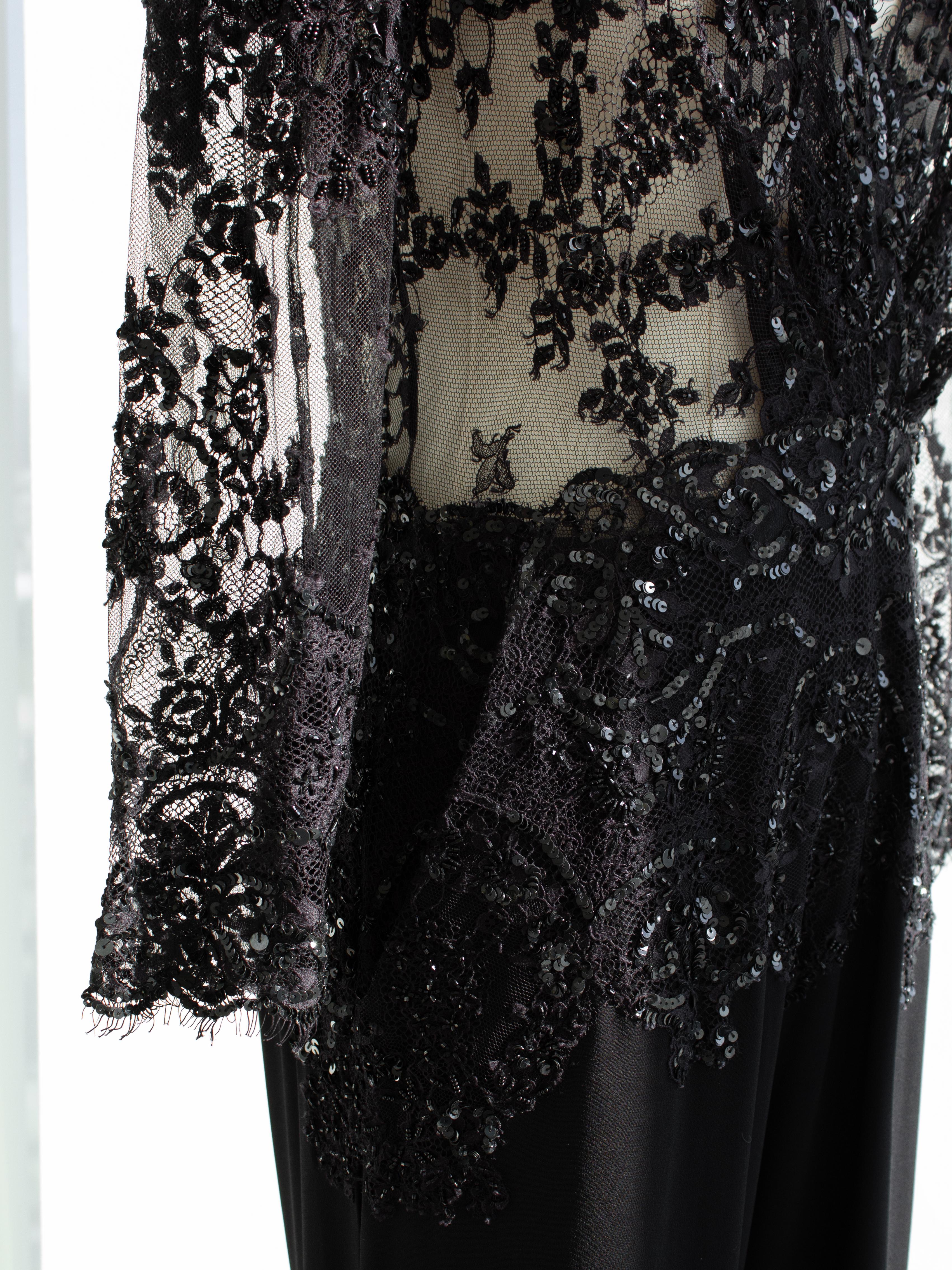 Zuhair Murad - Combinaison noire ornée de dentelle 10