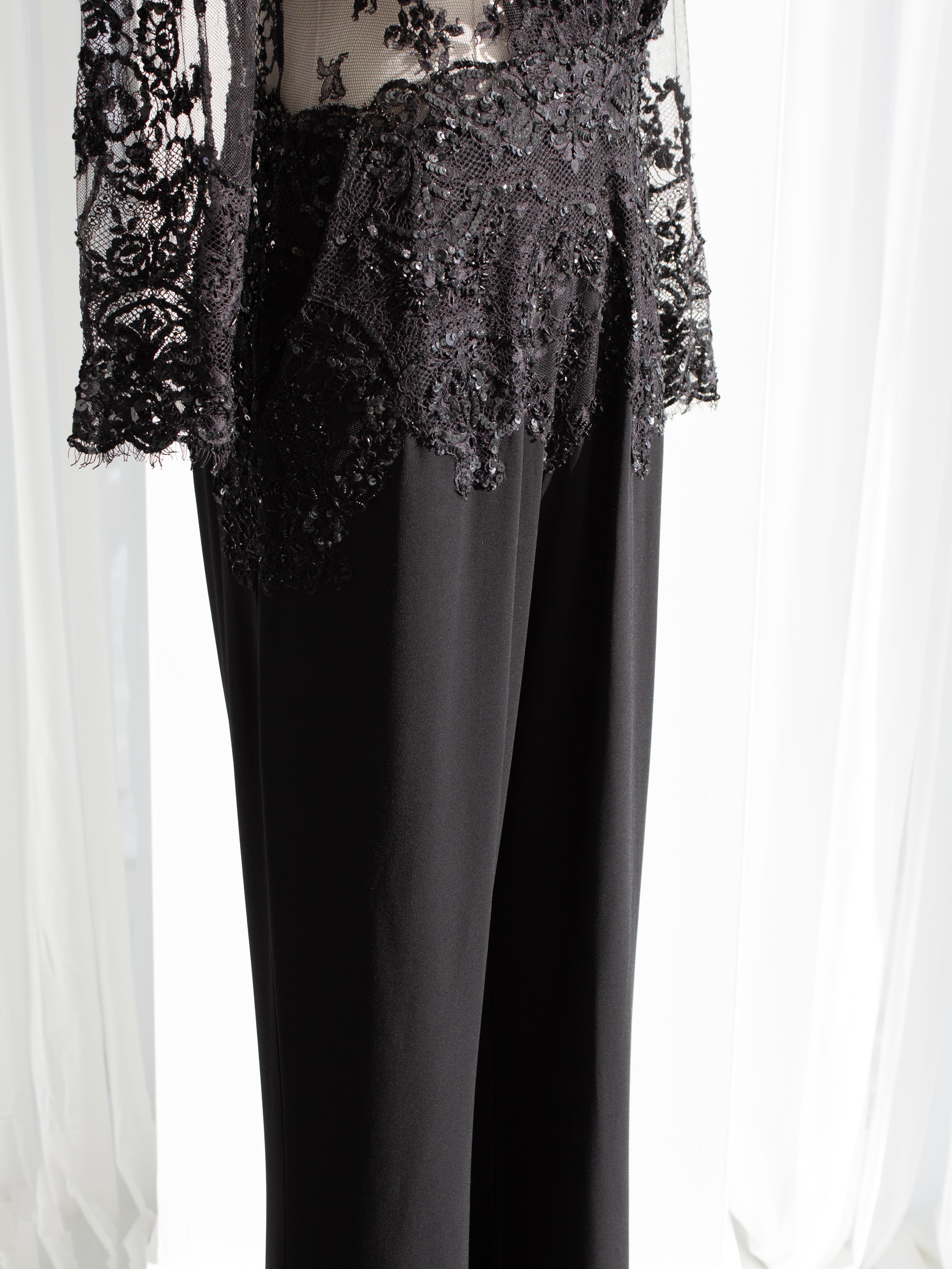Zuhair Murad - Combinaison noire ornée de dentelle 11