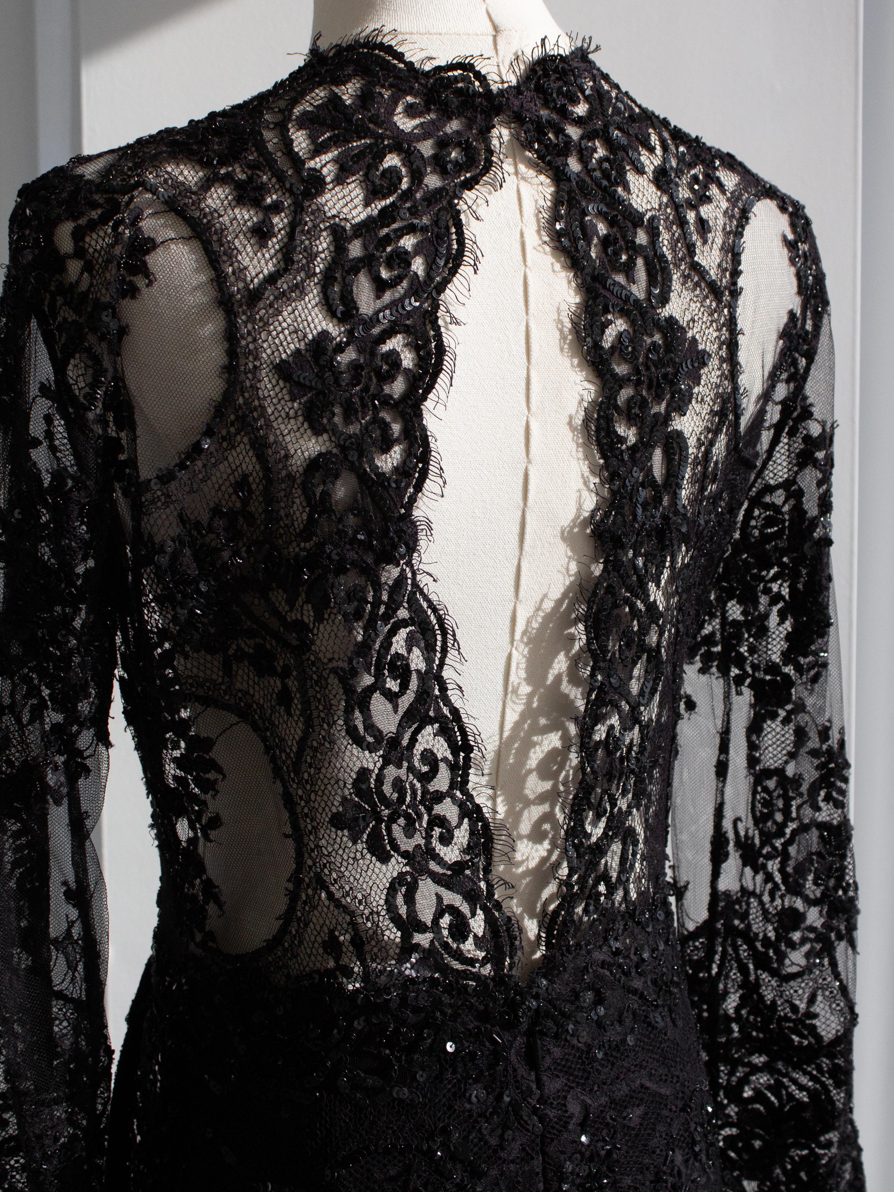 Zuhair Murad - Combinaison noire ornée de dentelle 13