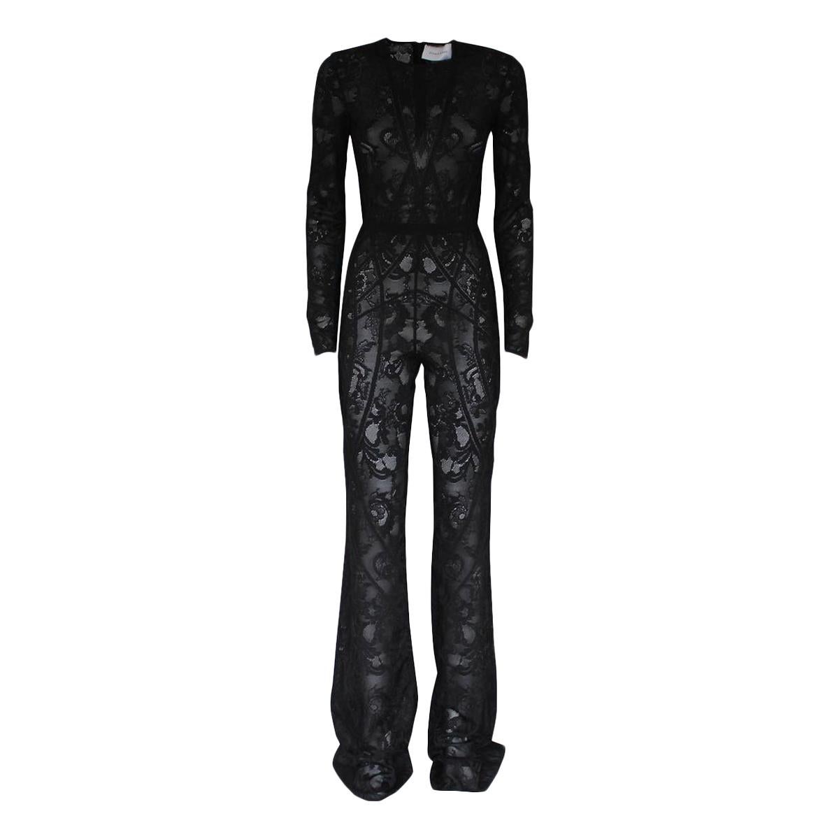 Zuhair Murad Black Lace Overall It 40 For Sale at 1stDibs
